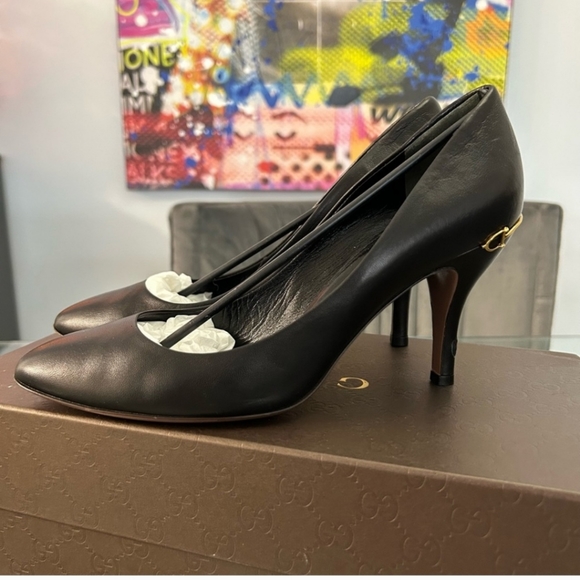 Gucci Horsebit Leather Pumps Shoes Heels - Picture 3 of 10